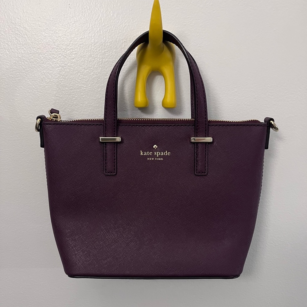 Kate Spade Mulled Wine Saffiano Leather Satchel - Picture 4 of 12